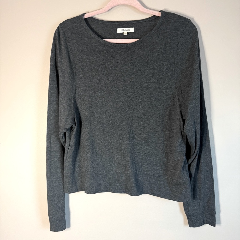 MADEWELL Highpoint Dolman-Sleeve Tee Top Charcoal Gray SZ/MED - Picture 1 of 8